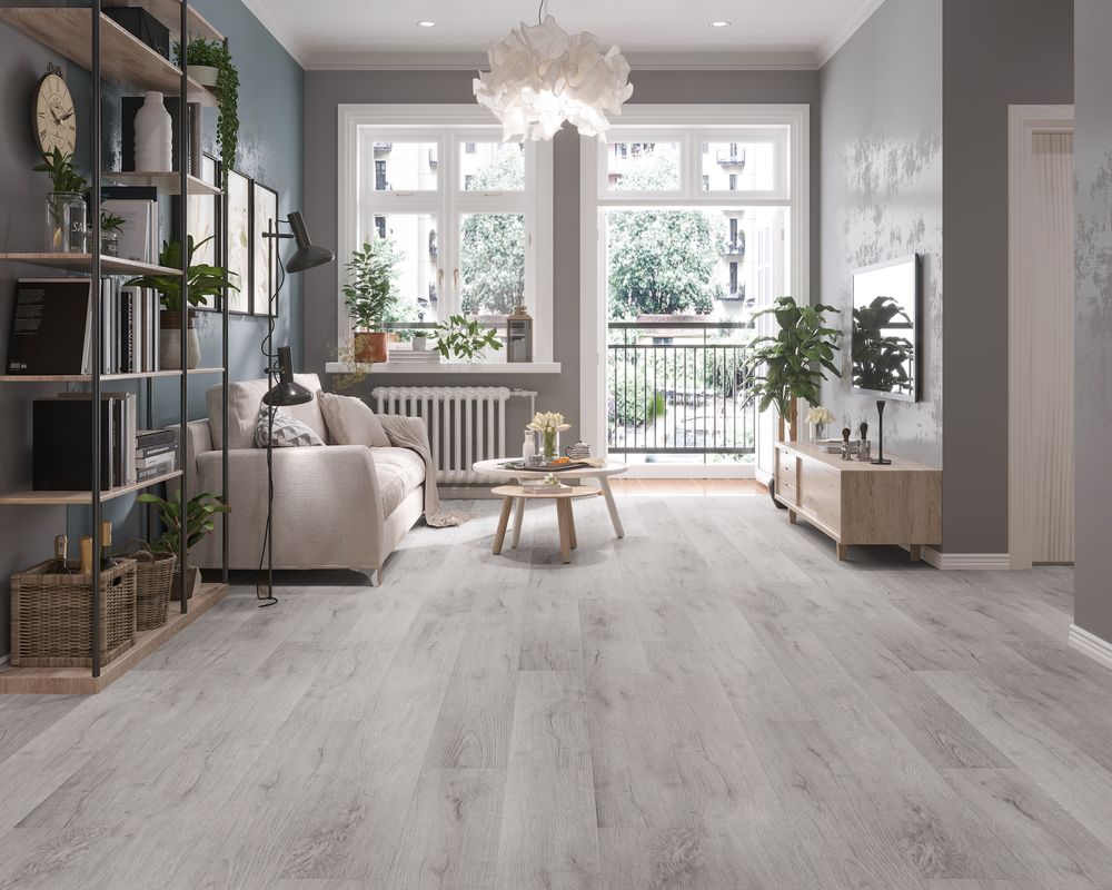 Refresh and modernize your home with our stylish Vinyl flooring options. Featuring Vesdura Vinyl Planks - 7mm SPC Click Lock - Meraki Collection in
 Iridescent Mist 