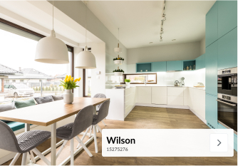A modern kitchen with wilson color vinyl flooring from the Builddirect's ultimate collection