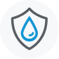 An icon of waterproof mark